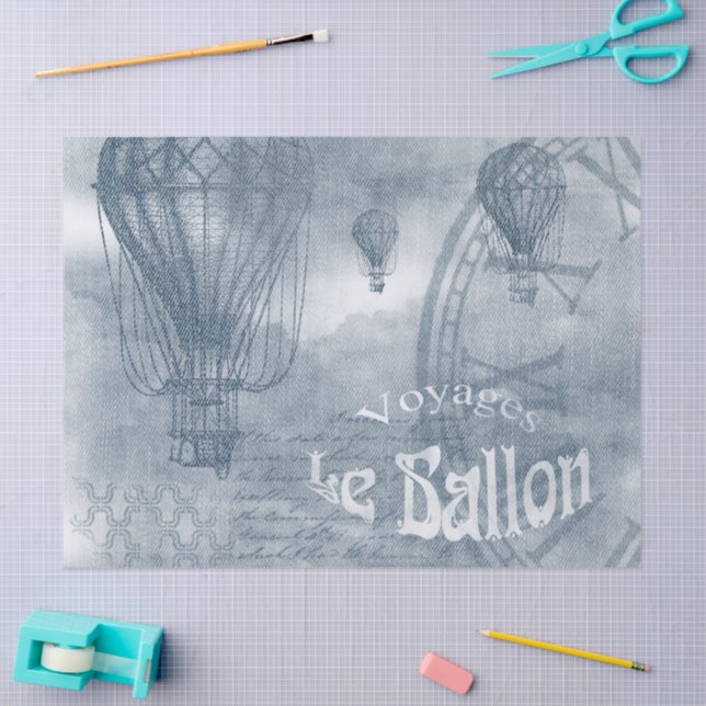 Papel De Seda Denim Steampunk (Arte )