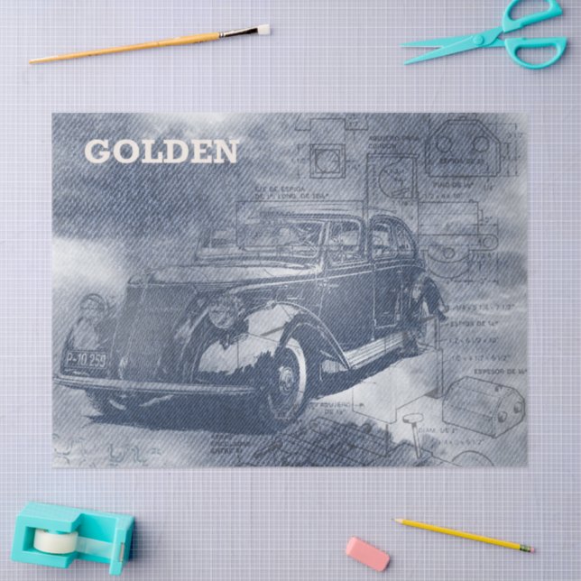 Papel De Seda Denim Steampunk (Arte )