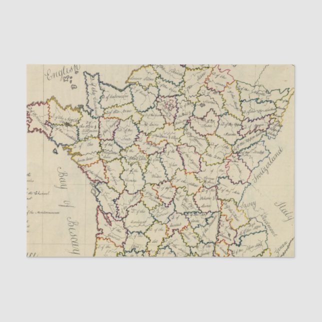 Papel De Seda Departamentos de France (Frente )