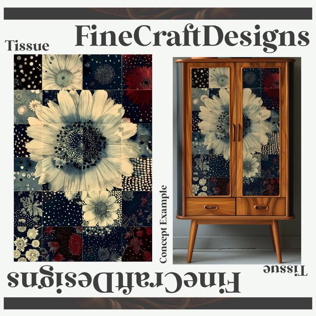 Papel De Seda Desacoplamento aleatório de colagem de Azulejo fle (Criador carregado)