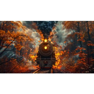 Papel De Seda Desacoplamento da Locomotiva de Vapor Floresta de 