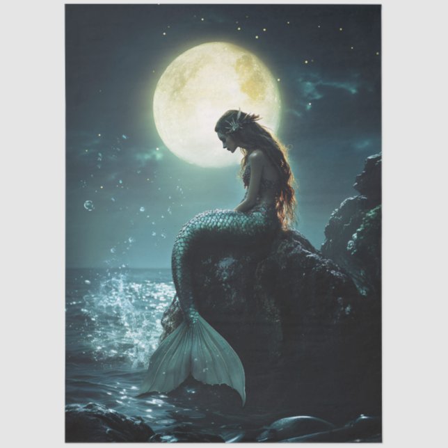 Papel De Seda Desacoplamento da Sereia da Lua (Frente )