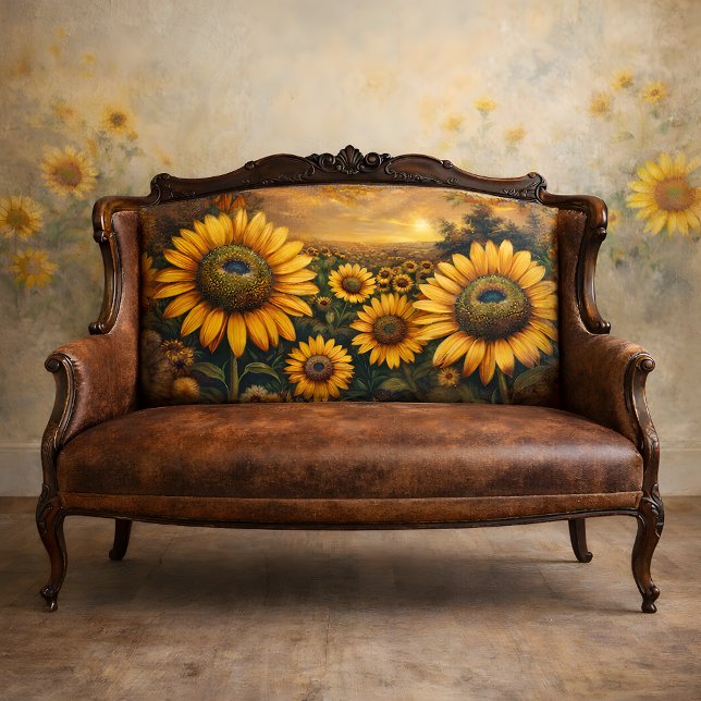 Papel De Seda Desacoplamento de campos de girassol (Sunflower Fields Decoupage Tissue Paper Mockup)