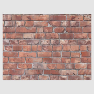 Papel De Seda Desacoplamento de Parede de tijolos vermelhos