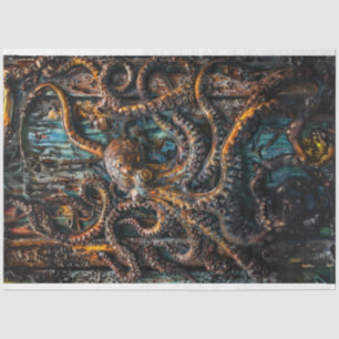 Papel De Seda Desacoplamento de polvo azul-patina