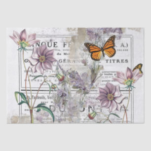 Papel De Seda Desacoplamento de Shabby Puro da Borboleta de Anún