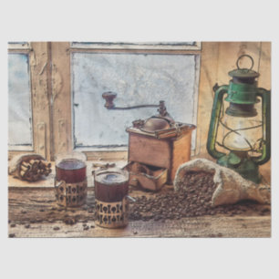 Papel De Seda desacoplamento do Café Lanterna Vintage 20x30