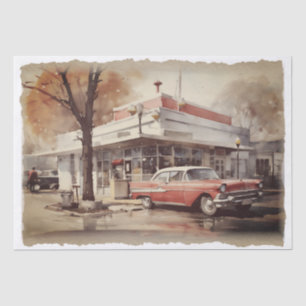 Papel De Seda Desacoplamento do carro do Dinheiro Retro
