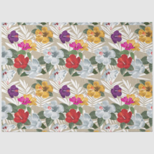 Papel De Seda desacoplamento floral de pedras
