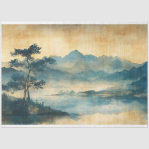Papel De Seda Desanexação de Pintura na Paisagem Chinesa