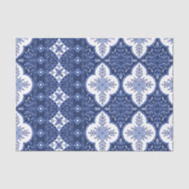 Papel De Seda Desanexação do design uniforme do Azulejo azul