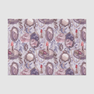 Papel De Seda Desanexação do Espelho do Vanity Compact Retro Mak