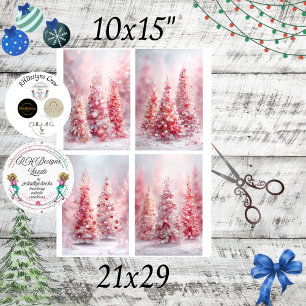 Papel De Seda Desanexar Designs de Scrapbook da Árvore de Natal 