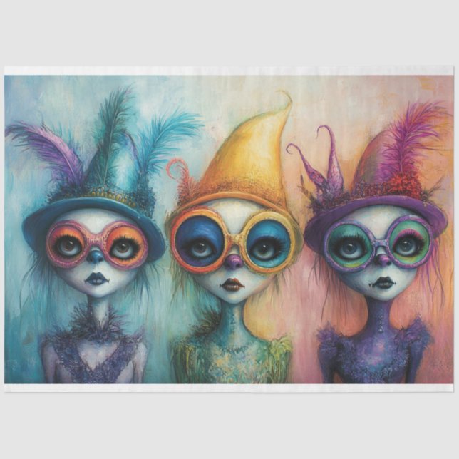 Papel De Seda Desaparece a Lady Trio Branca de Whimsyville (Frente )