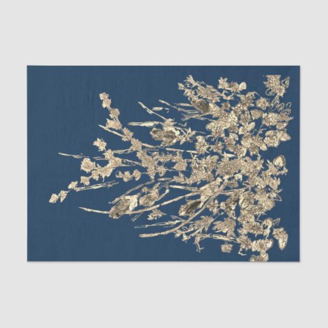 Papel De Seda Descamação de flor selvagem (Frente )