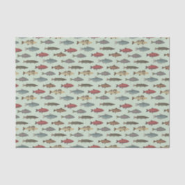 Papel De Seda Descamação de peixes Festa de aniversário verde