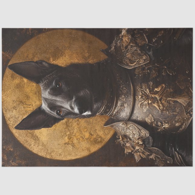 Papel De Seda Descamação do Shepard Medieval Armand Alemão Shepa (Frente )