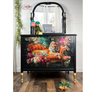 Papel De Seda Descamação do sofá de laranja-cor coroa floral Tig