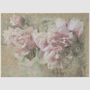 Papel De Seda ** Descamação Peony Floral Vintage Victorian AR2
