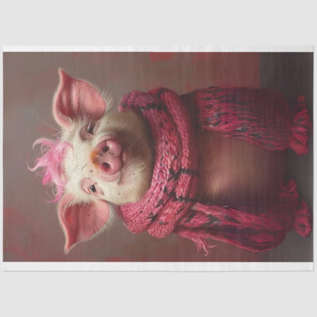 Papel De Seda Descamação Rosalina Ruffles, Cabelo Rosa Suíno (Frente )