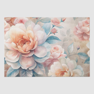 Papel De Seda Descapa de Aquarela de Pastel inspirada na Vintage