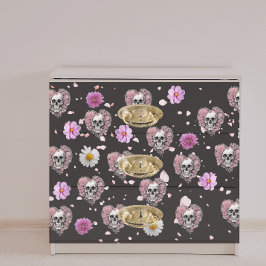 Papel De Seda Descaptação de crânios cardíacos de açúcar Floral