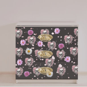 Papel De Seda Descaptação de crânios cardíacos de açúcar Floral