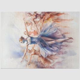 Papel De Seda Descaptação de Dançarinos de Balé de Aquarela Flut