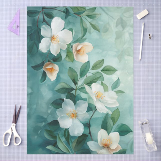 Papel De Seda Descaptação de Jasmine de Grande Elegante (Arte )