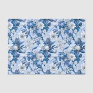 Papel De Seda Descaptação de Pintura de Pintura Branco Azul-Flor