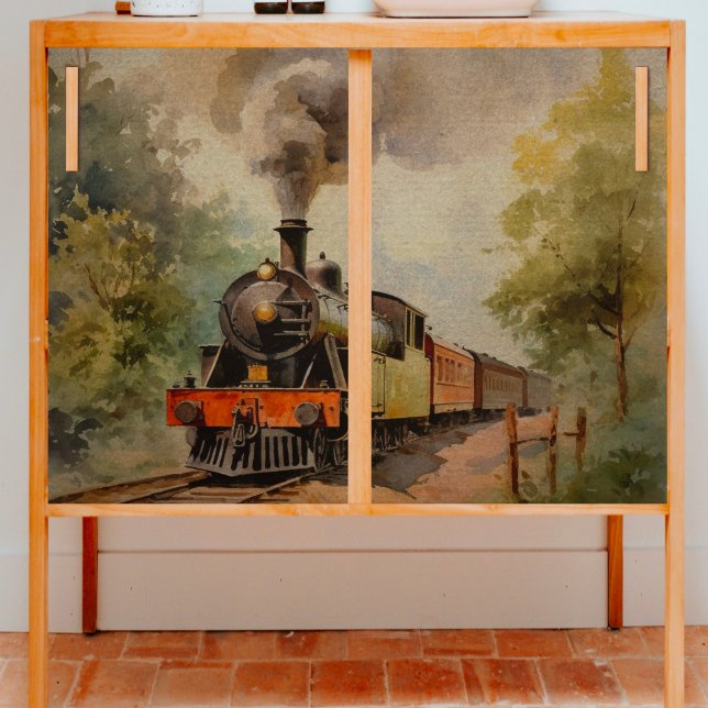 Papel De Seda Descaptação do comboio em vinheta (Criador carregado)