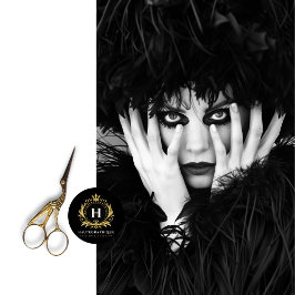 Papel De Seda Descaptação Glamor Preto Branco Gótico