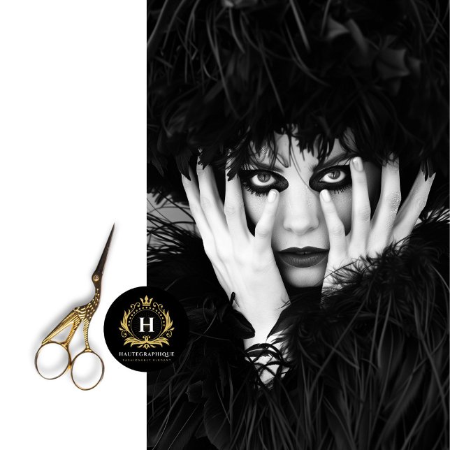 Papel De Seda Descaptação Glamor Preto Branco Gótico (Criador carregado)