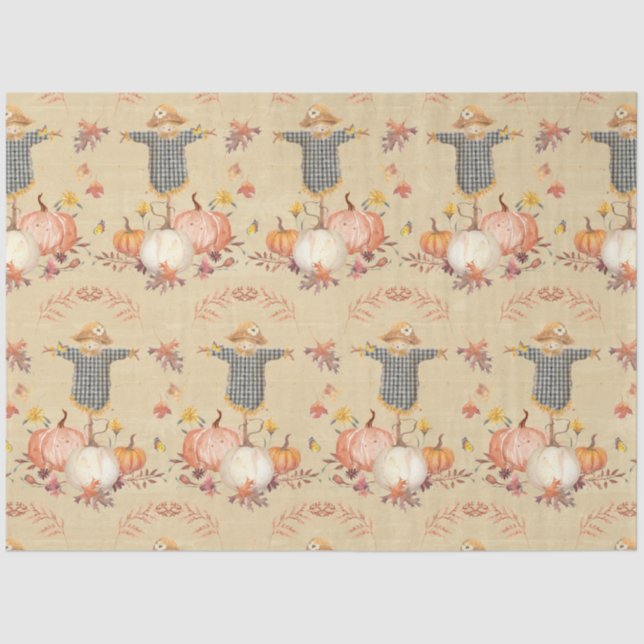 Papel De Seda Descarte da Colheita de Abóbora de Folha de Mama (Frente )