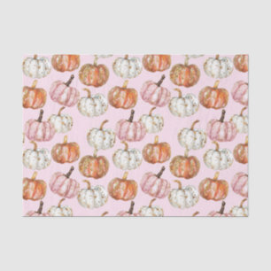 Papel De Seda Descarte do Padrão de Pumpkin do Autumn Watercolor