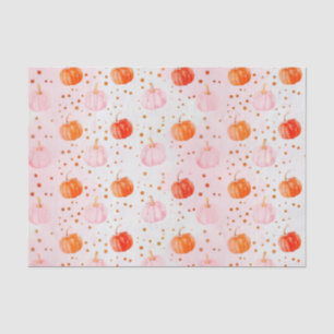 Papel De Seda Descarte do Padrão de Pumpkin do Autumn Watercolor