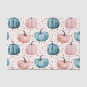 Papel De Seda Descarte do Padrão de Pumpkin do Autumn Watercolor