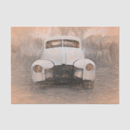 Papel De Seda Descodificação de Arte Rústica de Carro vintage