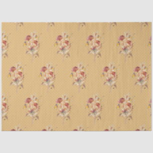 Papel De Seda Descolagem de mostarda de borboleta Floral de Flor