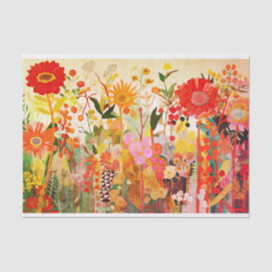 Papel De Seda Descolagem de pintura de Abstrato de laranja Doura