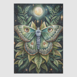 Papel De Seda Descoupagem Colorida de Aquarela de Mariposa Luna 