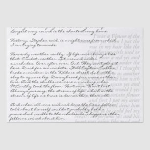 Papel De Seda Descrição de Script de Letra Escrita na Mão de Tex