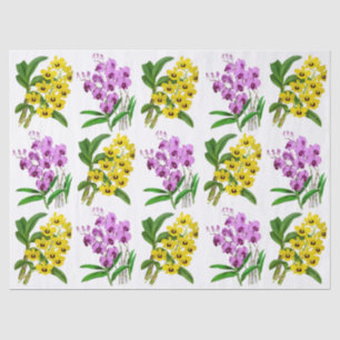 Papel De Seda Desduplicação da Flor Orquídea Amarela Amarela Vin