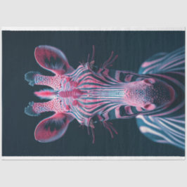 Papel De Seda Desduplicação de Zebra Colorida Cor-de-Rosa Zistid