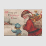 Papel De Seda Desejando Vossa Alegria de Natal por Ellen Clapsad<br><div class="desc">Celebrando artistas femininos - Ellen Hattie Clapsaddle foi um ilustrador americano do século XIX / início do 20 e artista comercial. Ela se concentrou principalmente nas férias.</div>