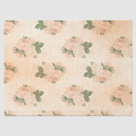 Papel De Seda Desenho 2 da Série de Flores de Pêssego Desbotadas