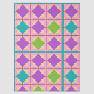 Papel De Seda Desenho Abstrato Geométrico Colorido