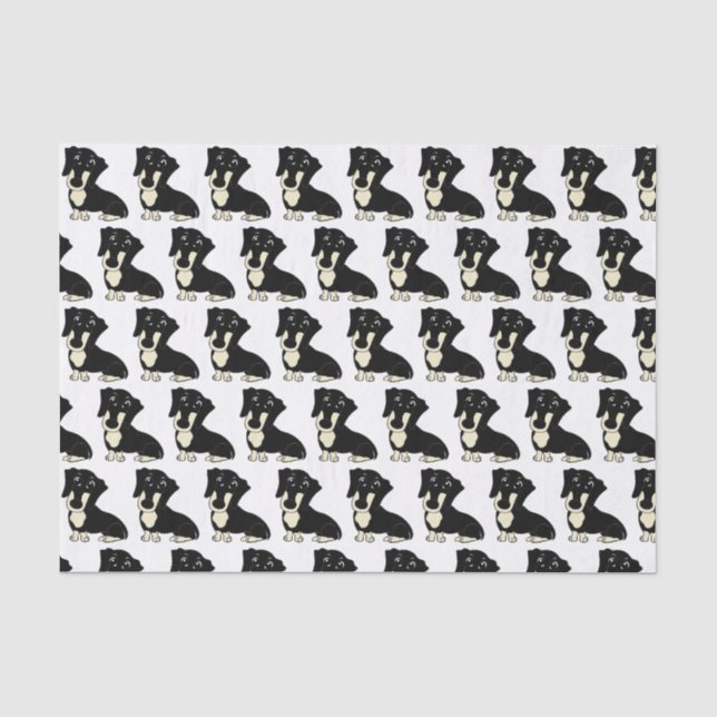 Papel De Seda desenho animado a preto e creme (Frente )