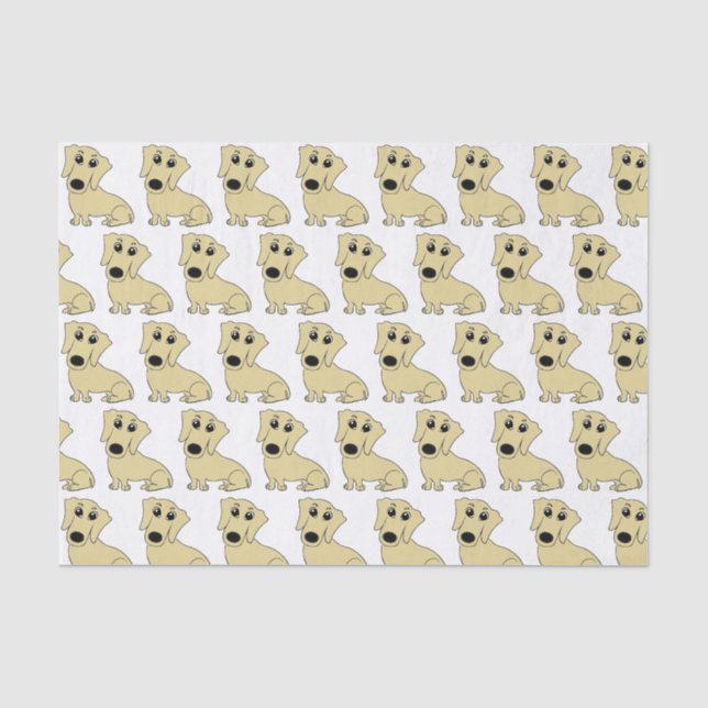 Papel De Seda desenho animado do Dachshund (Frente )