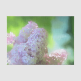 Papel De Seda Desenho Artístico Lilás Floral Roxo Verde